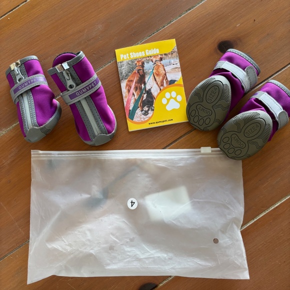 Purple Dog Shoes for Small Dogs - Size 4 - NIP - Picture 7 of 7
